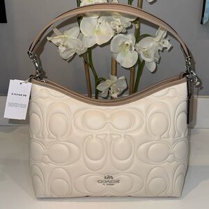 Coach Signature Leather Laurel Shoulder Bag